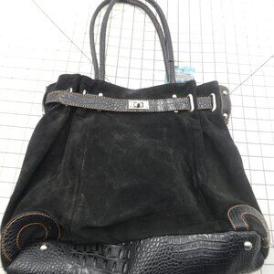 Gun Tote'n Mamas suede Legacy Bag - Black - GTM-30/BLK - GTM Conceal and Carry